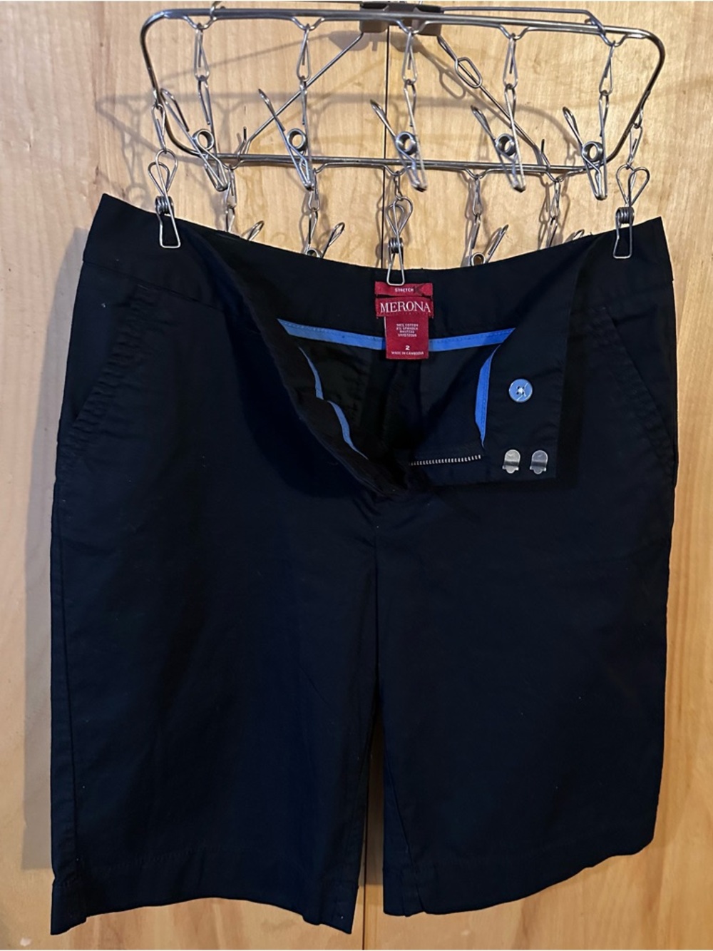 Merona Black Women's Mid-Length Bermuda Shorts Size 2